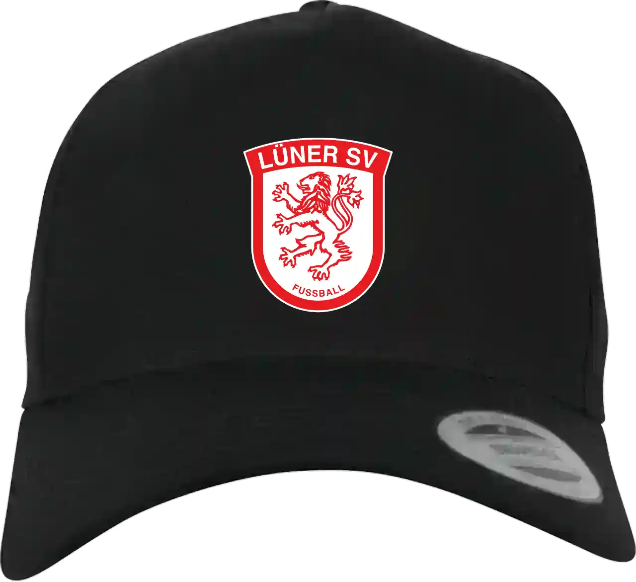 Basecap 5 Panel All Black Wappen